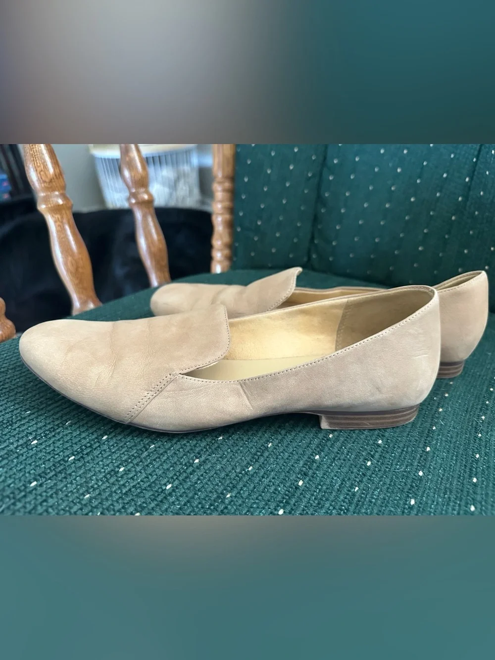 Naturalizer Taupe Suede Slip-On Loafers